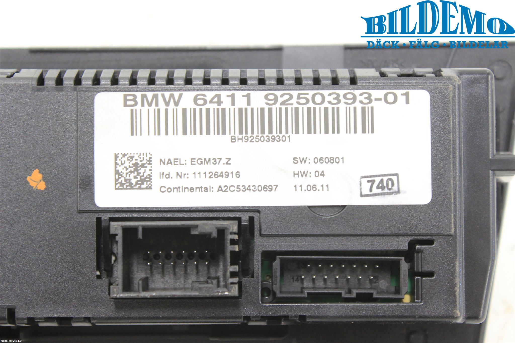 BMW 3 E90/91 SED/TOU 05-12 Varme Ac Betjening-Display