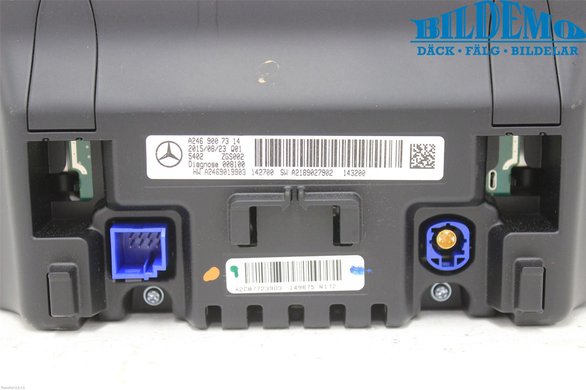 Mercedes-Benz MB A-KLASS (W176) 13-18 Instr Skjerm Dvd-Gps-Ac-Tlf