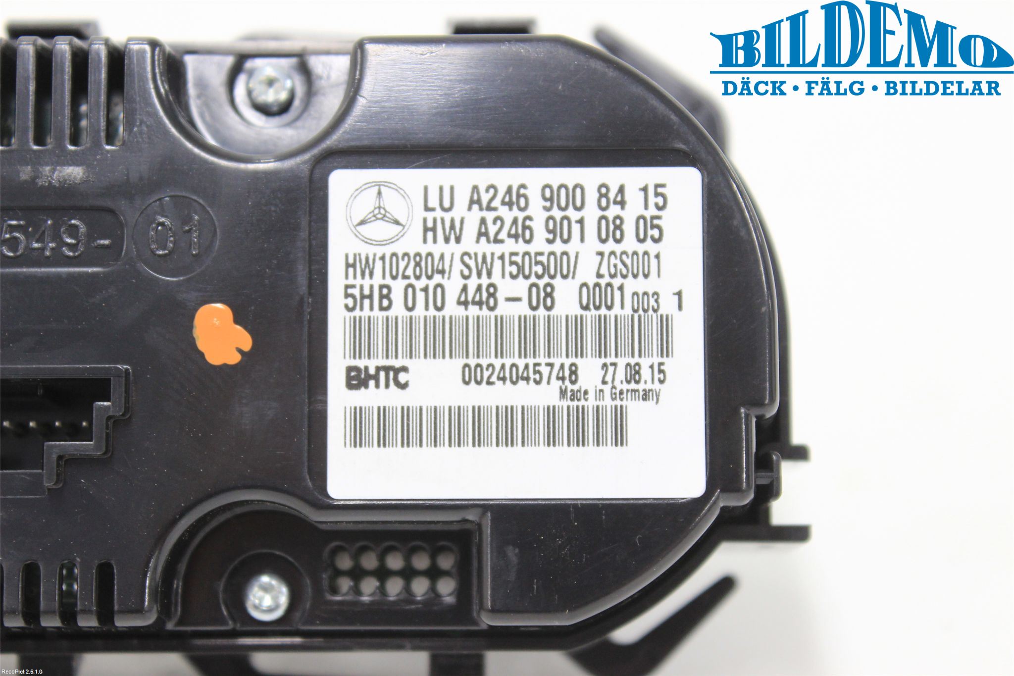 Mercedes-Benz MB A-KLASS (W176) 13-18 Varme Ac Betjening-Display