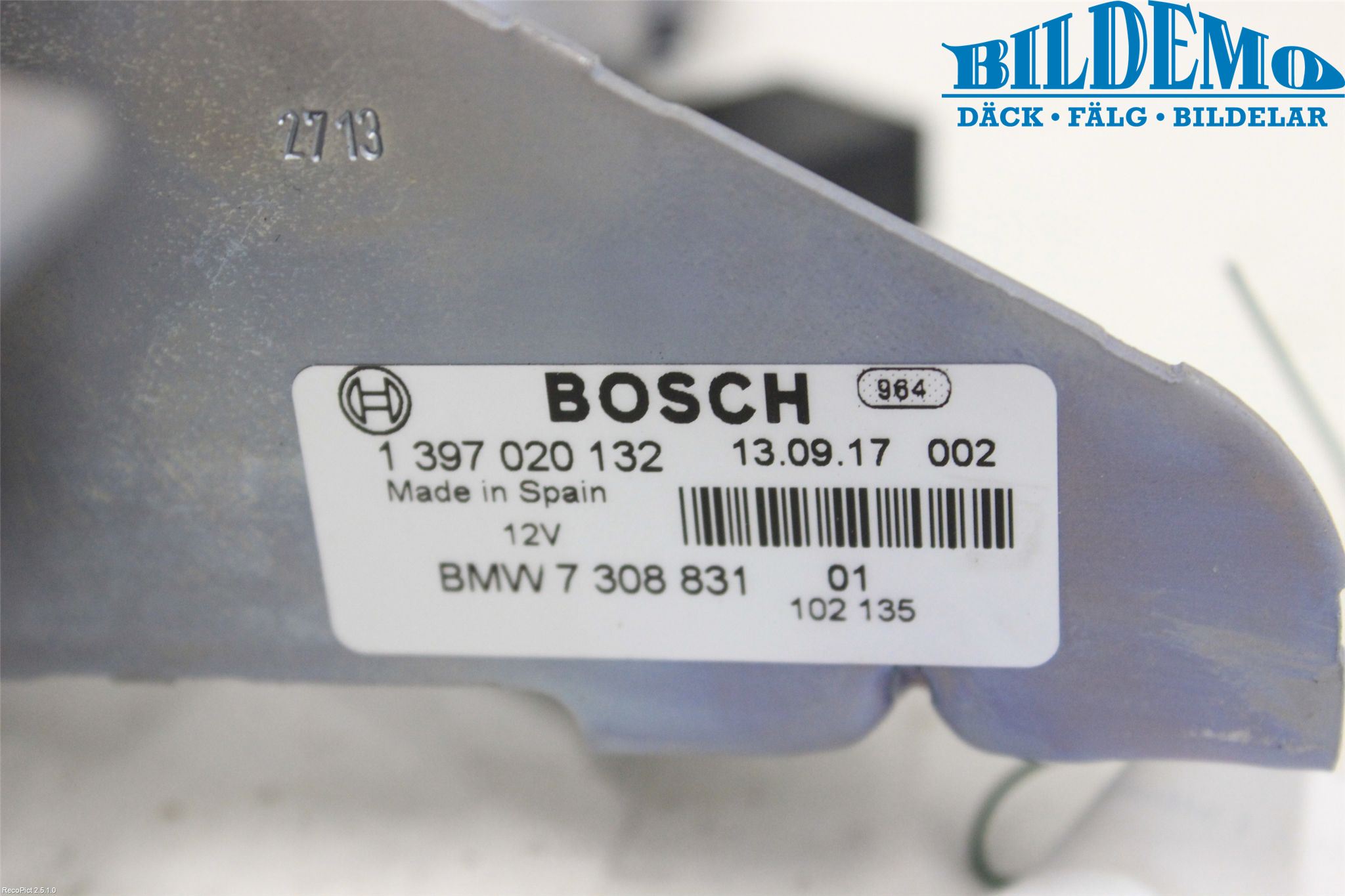 BMW 3 F30/F31/F80 12-19 Viskermotor Bakluke