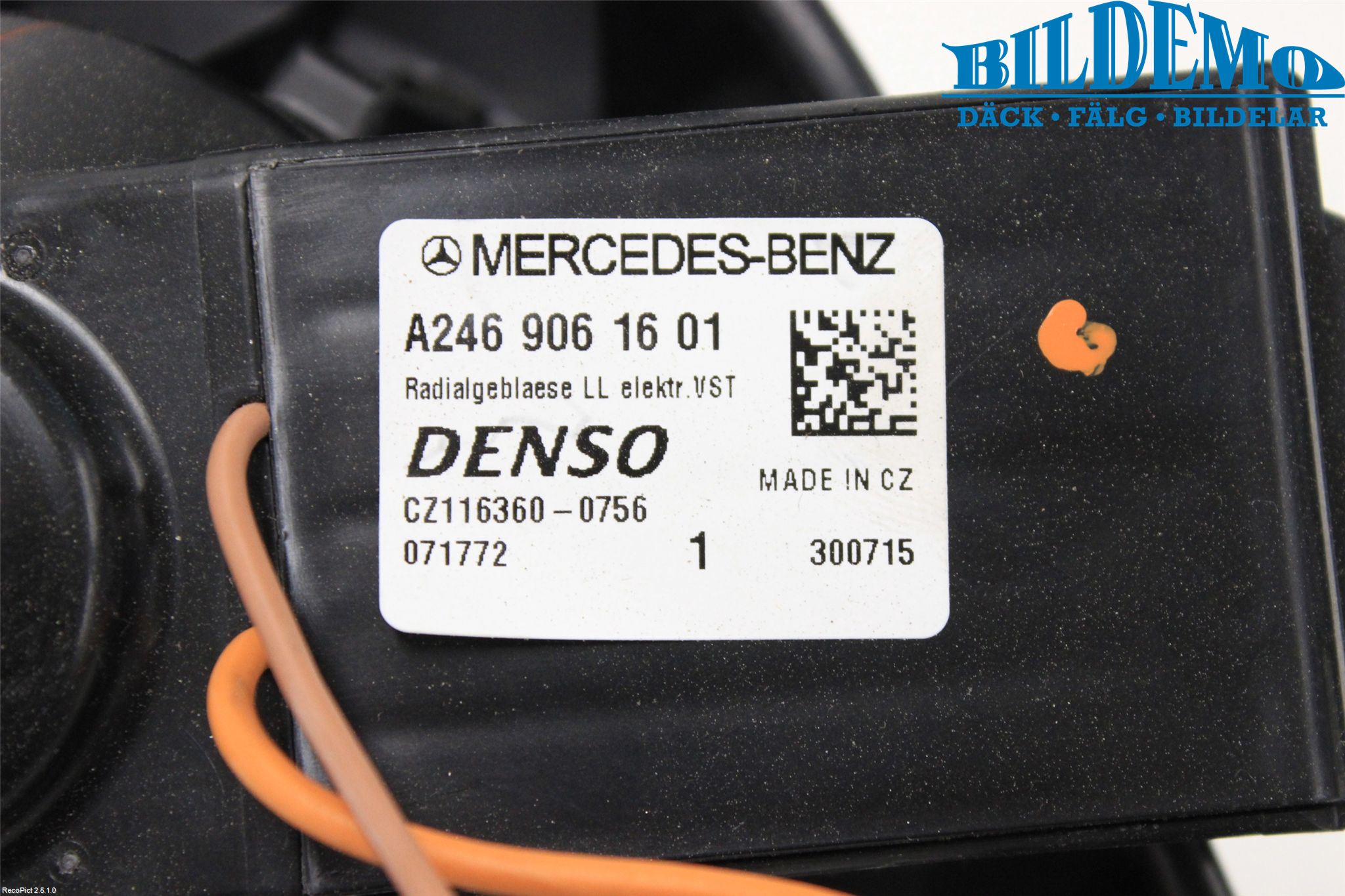 Mercedes-Benz MB CLA-KLASS (C117/X117) 13-19 Varmeapparat Viftemotor