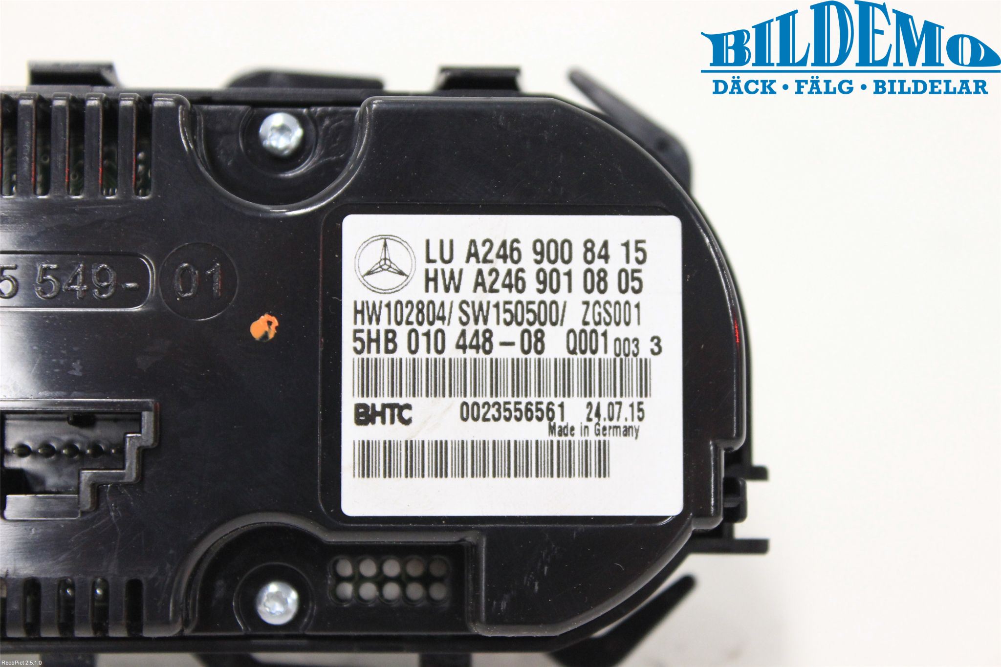 Mercedes-Benz MB CLA-KLASS (C117/X117) 13-19 Varme Ac Betjening-Display
