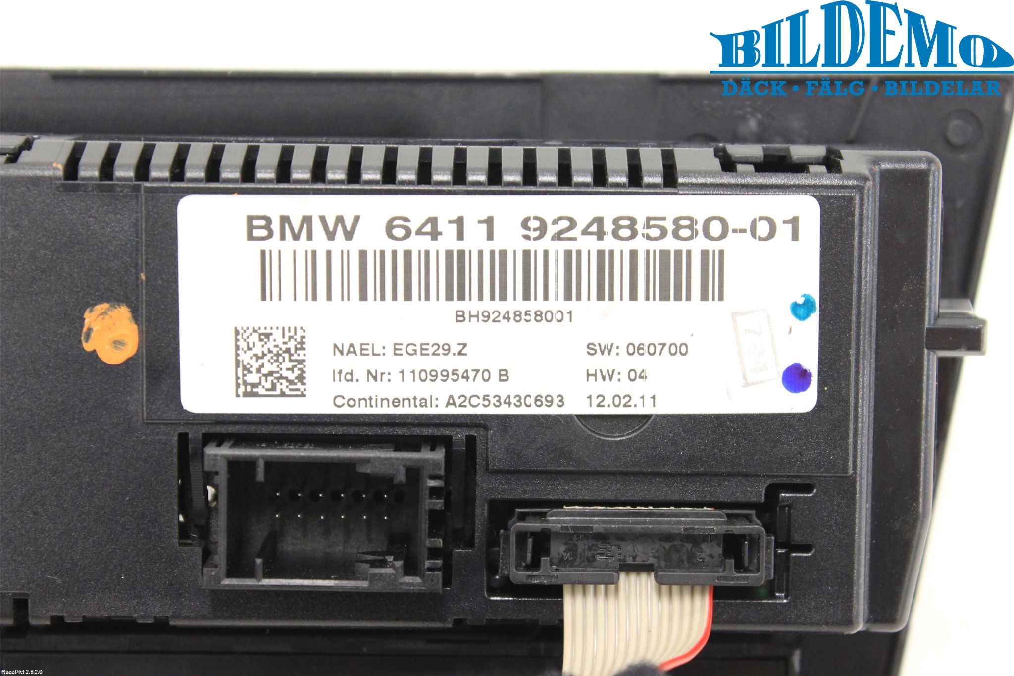 BMW 3 E90/91 SED/TOU 05-12 Varme Ac Betjening-Display
