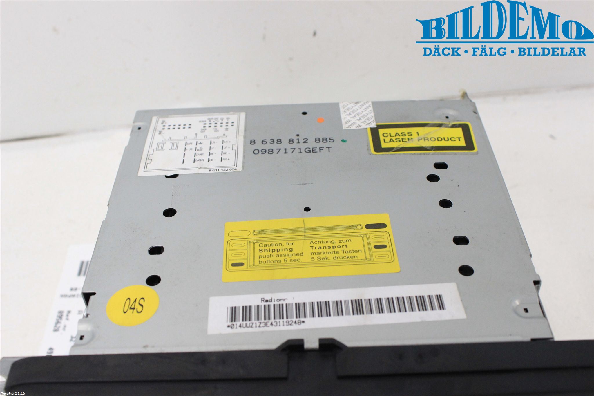 Volkswagen VW GOLF V 04-09 Stereo Radio Med Cd