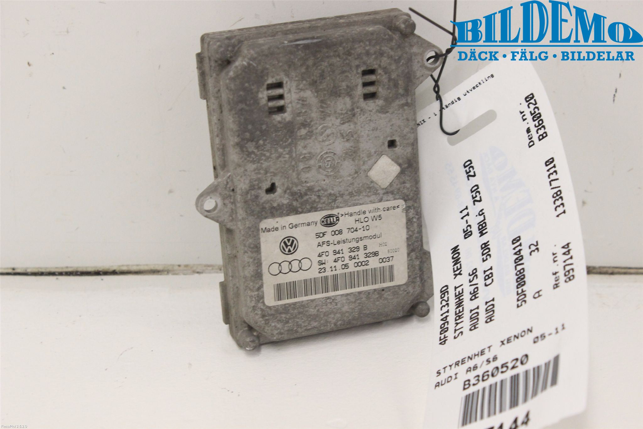 Audi A6/S6     05-11 Styreenhet Xenon