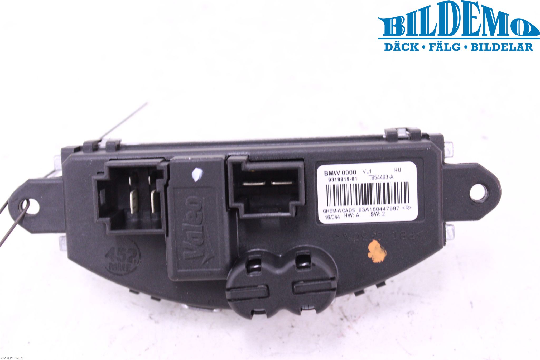 BMW 3 F30/F31/F80 12-19 Varmeapparat Viftemotstand