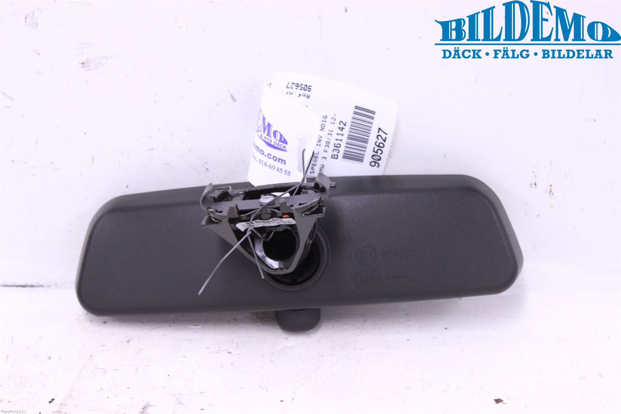 BMW 3 F30/F31/F80 12-19 Speil Innvendig