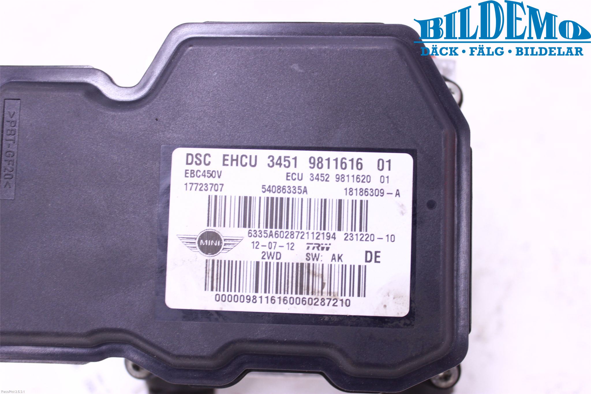 Mini COUPE R58 10-15 Abs Hydraulikkaggregat