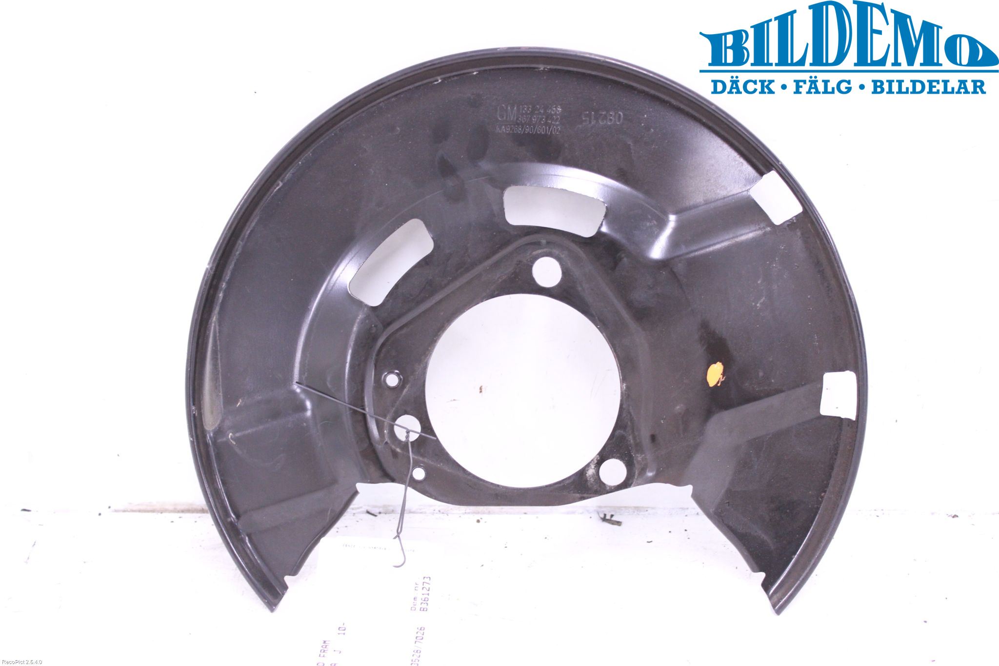 Opel ASTRA J 10-15 Bremseskjold Foran