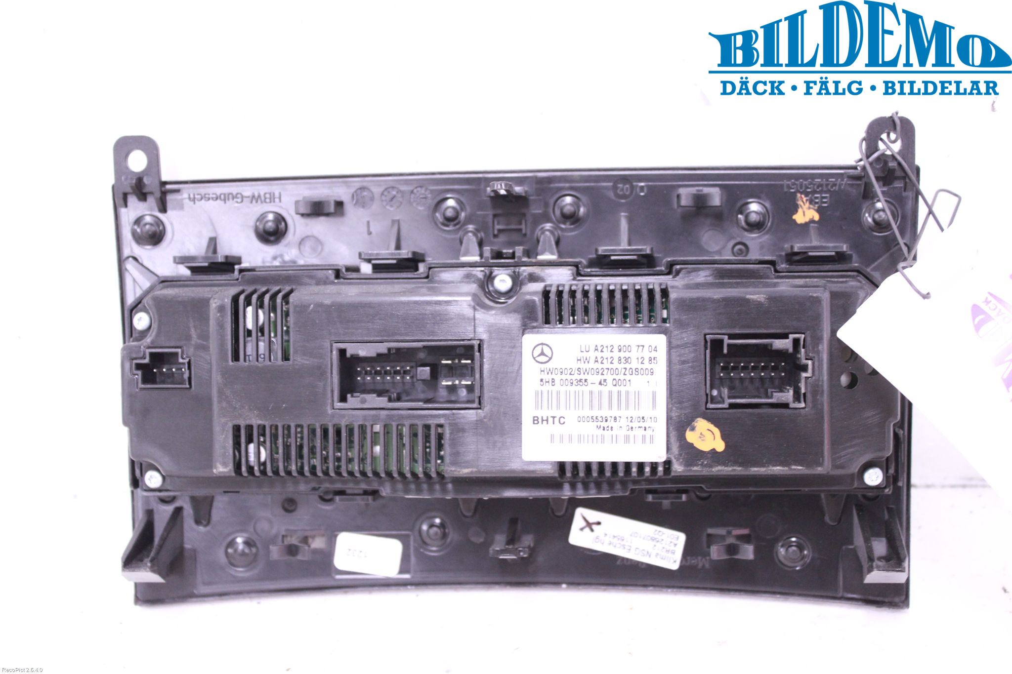Mercedes-Benz MB E-KLASS (W212) 09-16 Varme Ac Betjening-Display