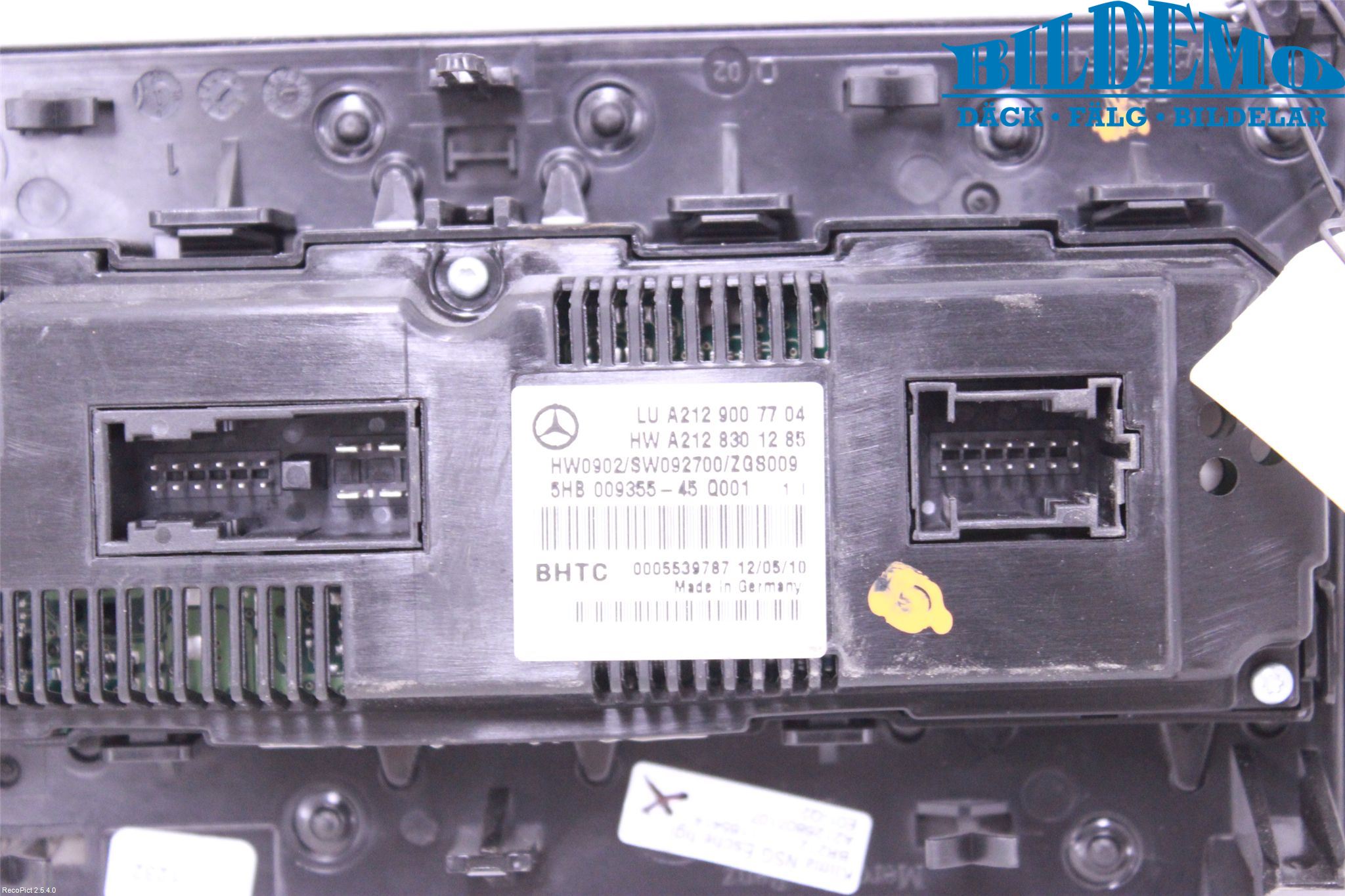Mercedes-Benz MB E-KLASS (W212) 09-16 Varme Ac Betjening-Display