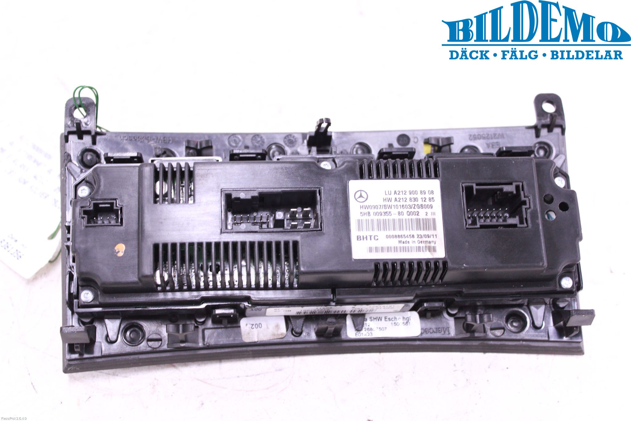 Mercedes-Benz MB E-KLASS (W212) 09-16 Varme Ac Betjening-Display