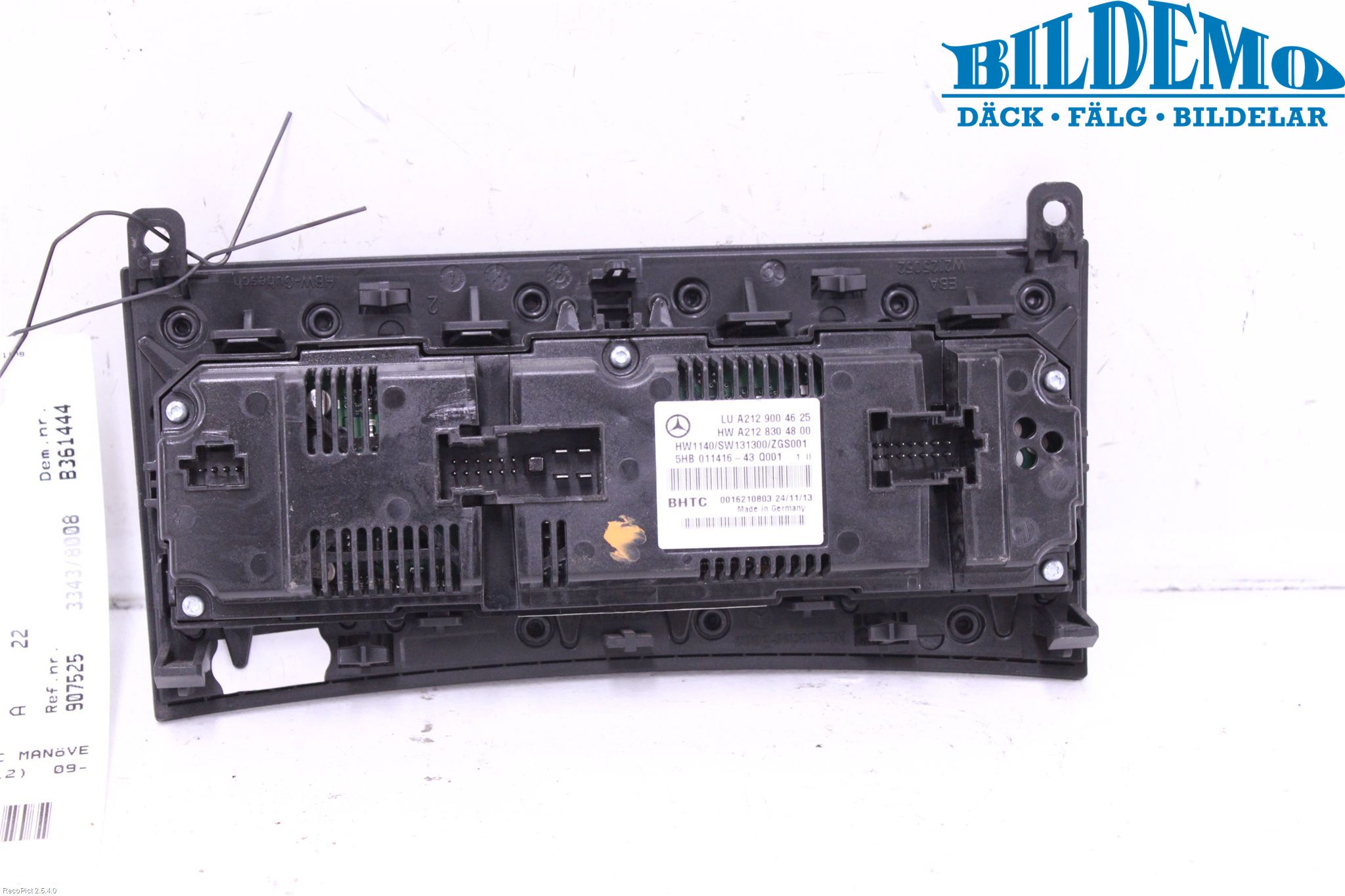 Mercedes-Benz MB E-KLASS (W212) 09-16 Varme Ac Betjening-Display