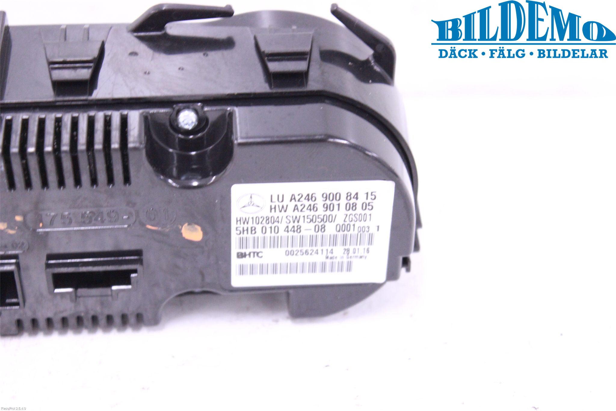 Mercedes-Benz MB A-KLASS (W176) 13-18 Varme Ac Betjening-Display
