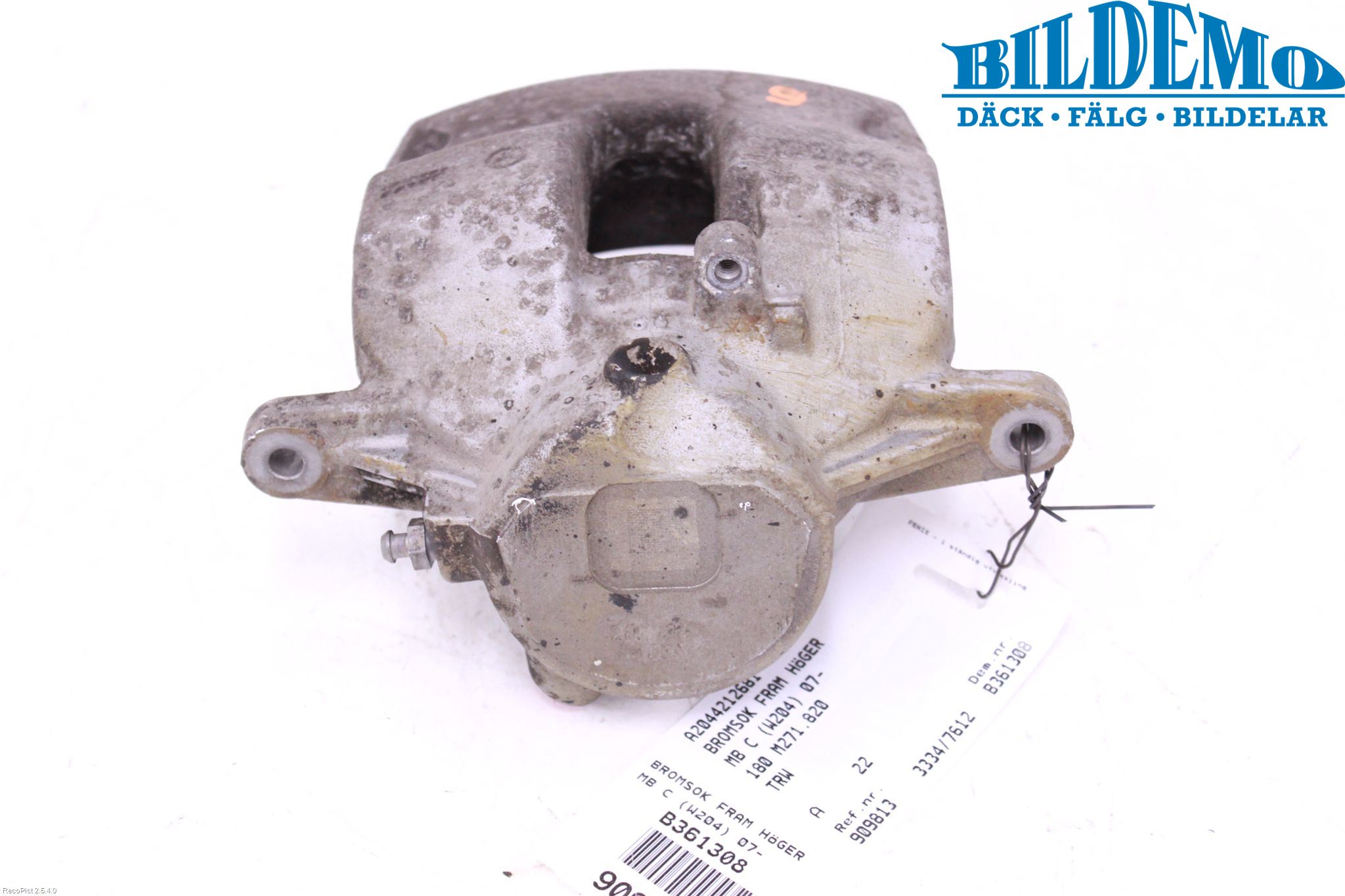 Mercedes-Benz MB C-KLASS (W204) 07-15 Bremsecaliper Foran Høyre