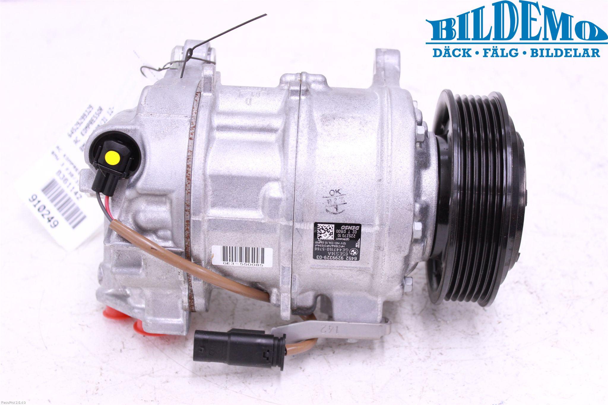 BMW 3 F30/F31/F80 12-19 Varme Ac Kompressor