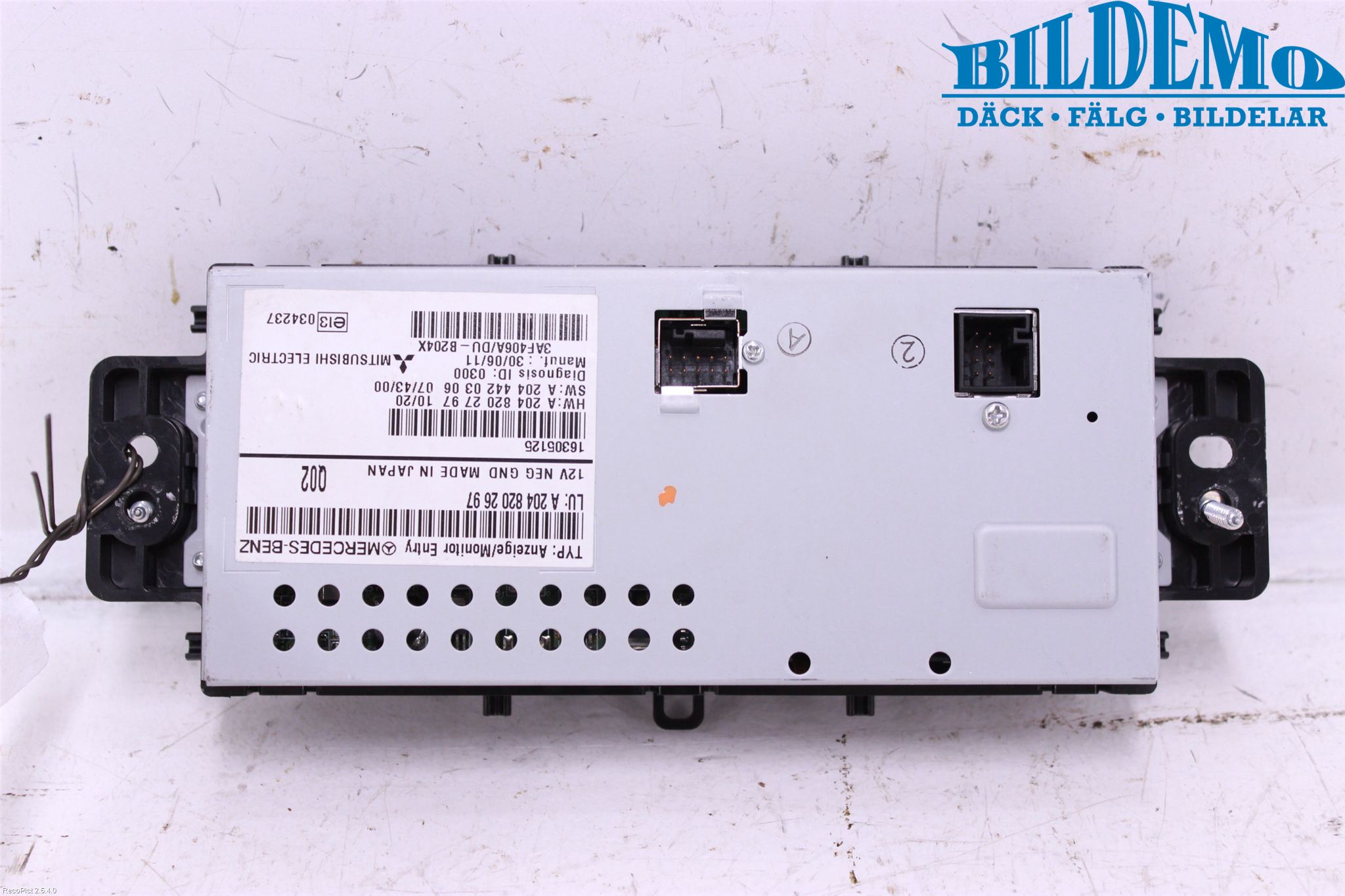 Mercedes-Benz MB GLK-KLASS (X204) 08-16 Instr Varselys - Display