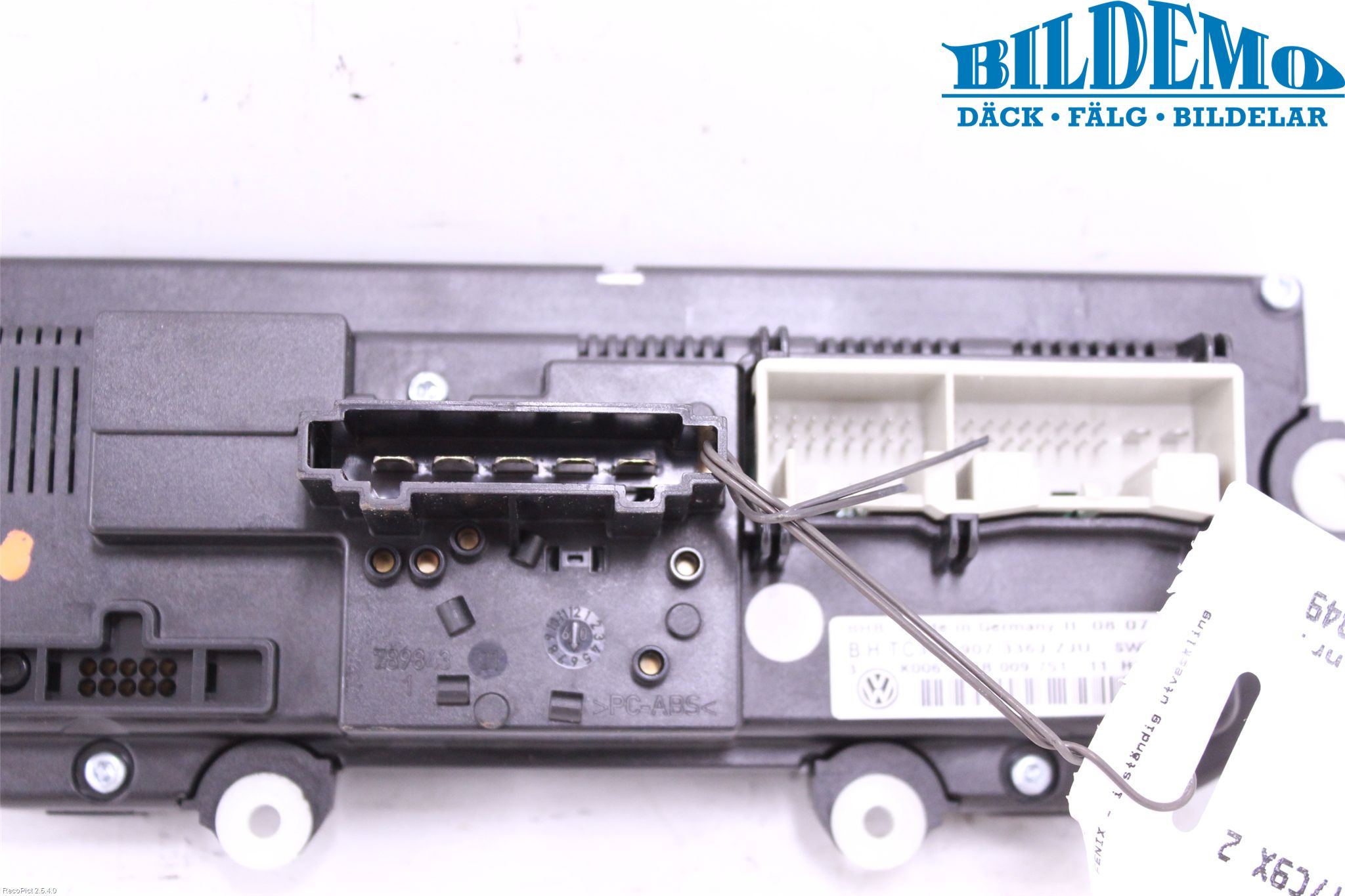 Volkswagen VW GOLF VI 09-13 Varme Ac Betjening-Display