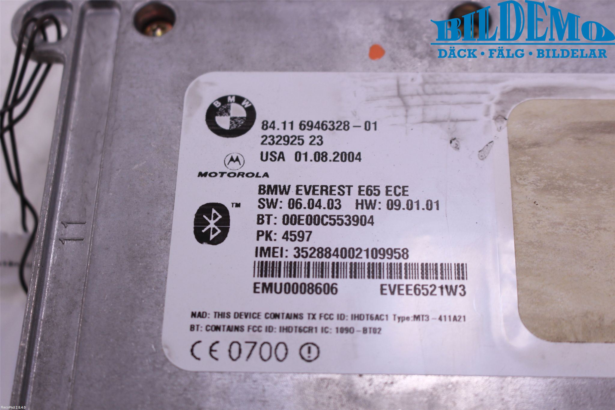 BMW 7 E65/66    00-08 Styreenhet Øvrig