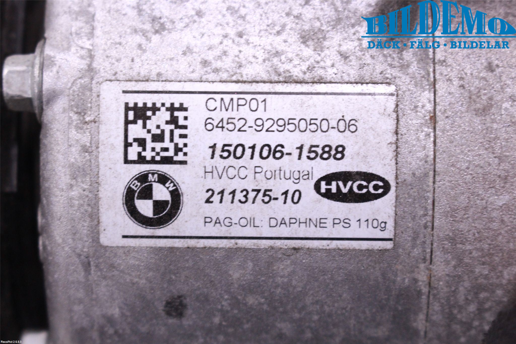 BMW X3 F25 10-17 Varme Ac Kompressor