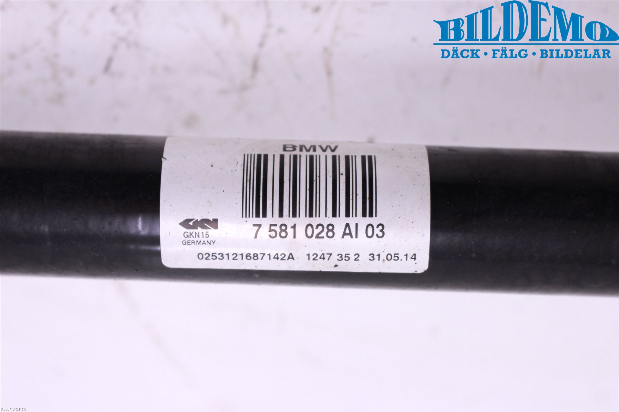 BMW 5 F10/F11/F18 09-17 Drivaksel Bak Kompl Høyre