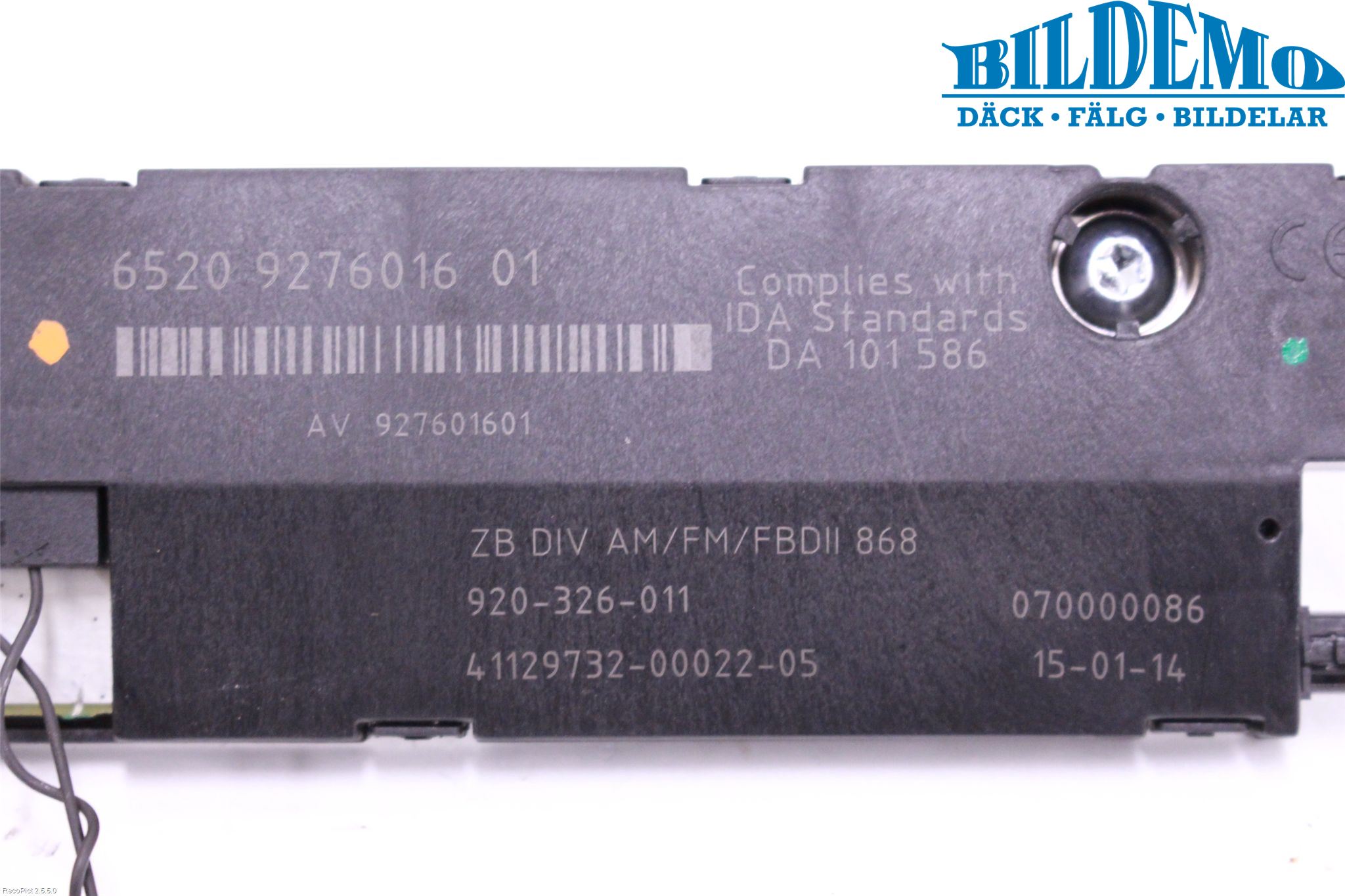 BMW 5 F10/F11/F18 09-17 Stereo Antenneforsterker