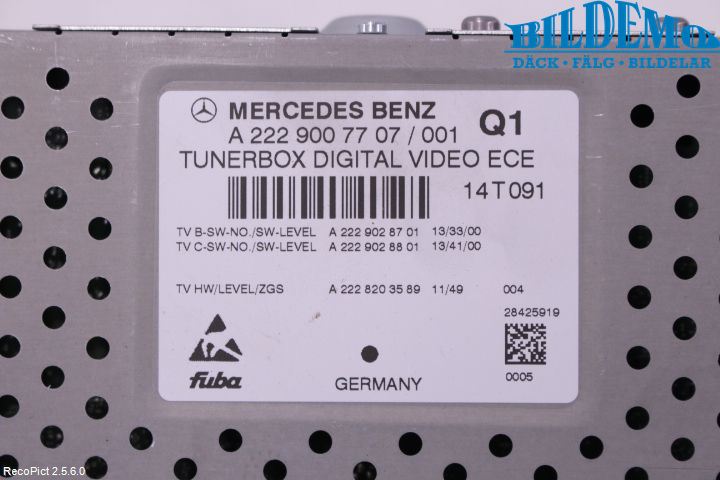 Mercedes-Benz MB S-KLASS (W222) 13-20 Stereo Radio Øvrig