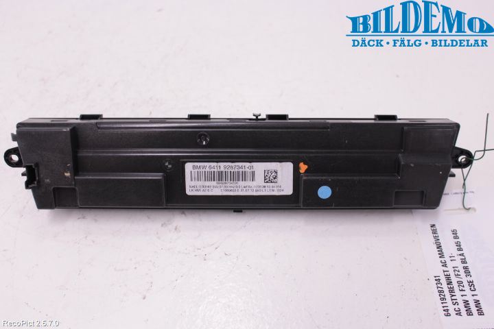 BMW 1 F20/F21 11-19 Varme Ac Betjening-Display