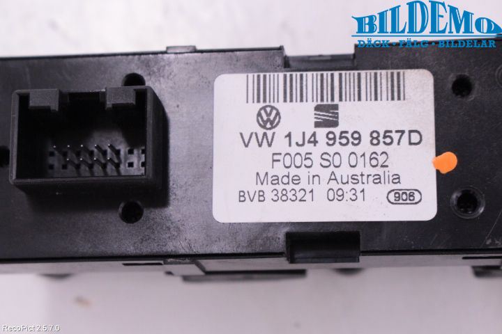 Volkswagen VW PASSAT 01-05 Bryter Vindusheis