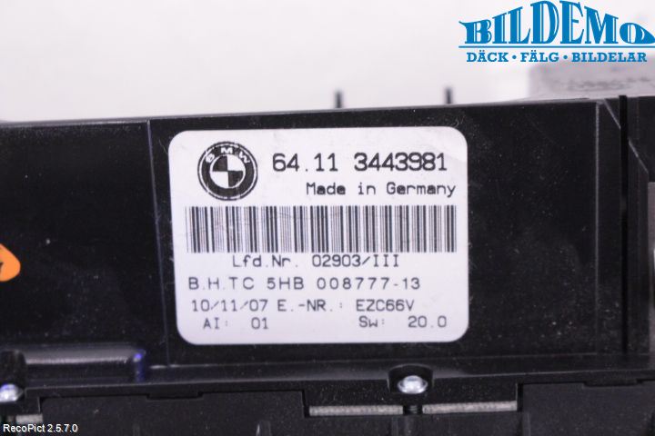 BMW X3 E83     03-10 Varme Ac Betjening-Display