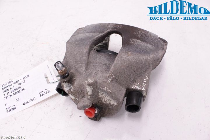 Saab 9-5     06-10 Bremsecaliper Foran Venstre