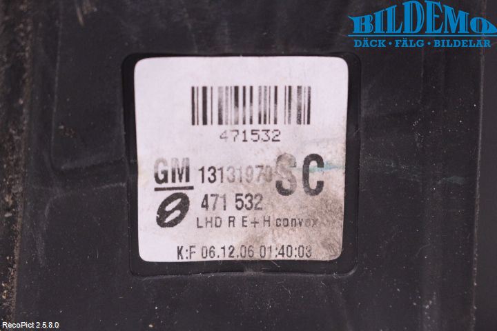 Opel ZAFIRA B 06-14 Speil H M-El Justering