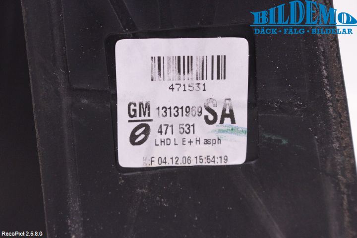 Opel ZAFIRA B 06-14 Speil V M-El Justering