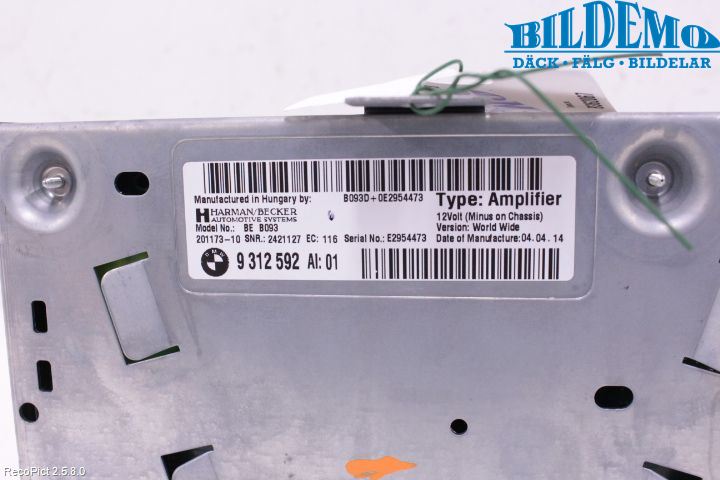 BMW 5 F10/F11/F18 09-17 Stereo Forsterker