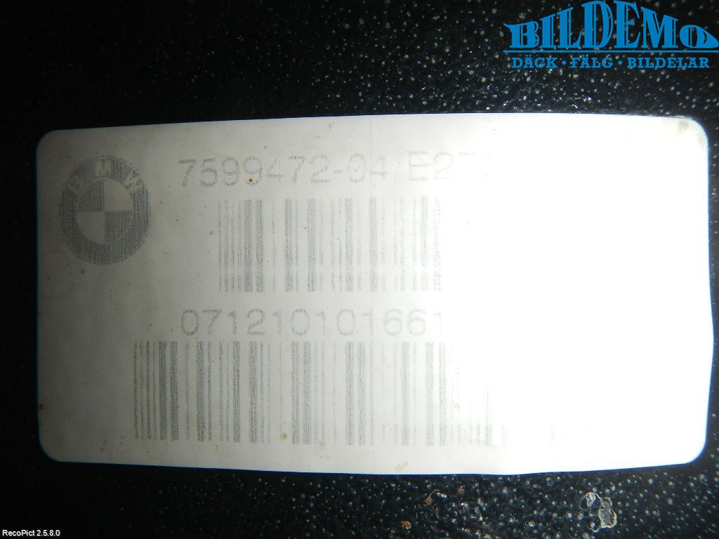 BMW 1 F20/F21 11-19 Bakaksel Kardang Bak -Diff