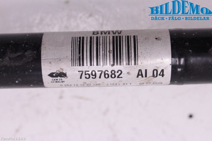 BMW 1 F20/F21 11-19 Drivaksel Bak Kompl Høyre