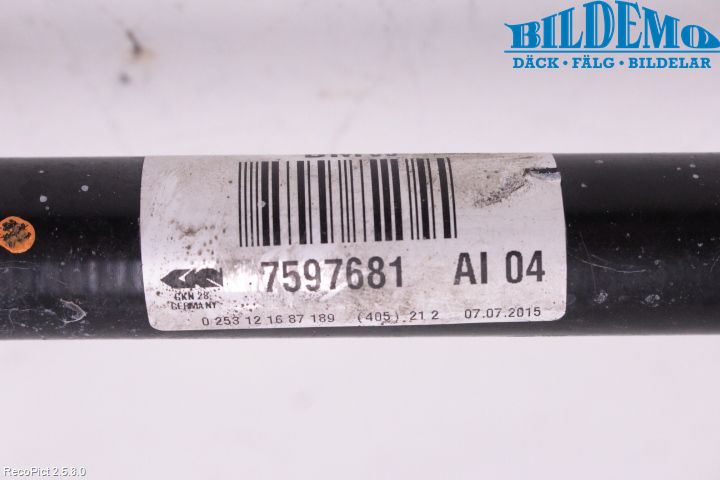 BMW 1 F20/F21 11-19 Drivaksel Bak Kompl Venstre