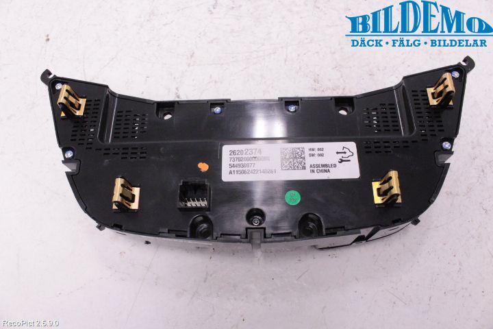 Opel INSIGNIA 09-16 Varme Ac Betjening-Display