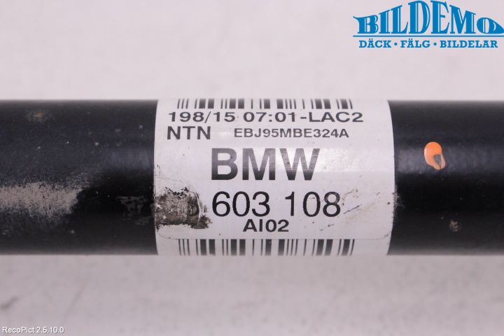 BMW 3 F30/F31/F80 12-19 Drivaksel Bak Kompl Høyre