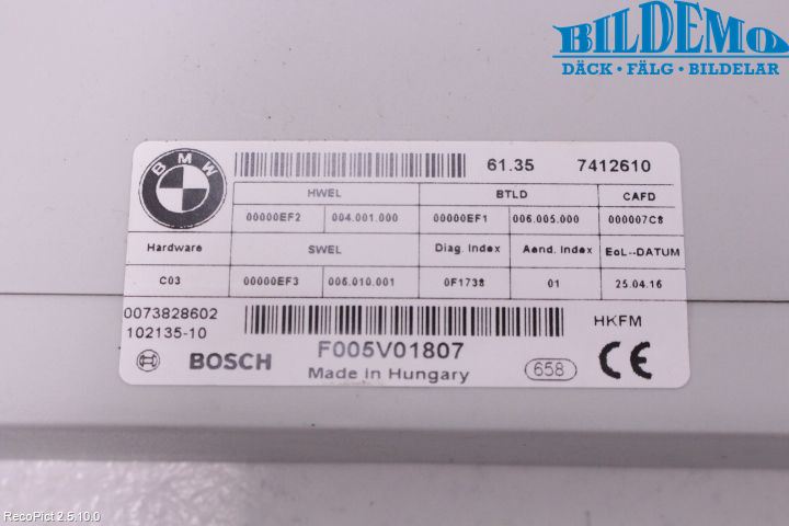 BMW 2 F45 Active Tourer 14-21 Styreenhet Bakluke