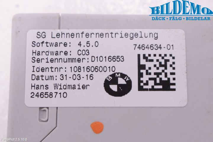 BMW 2 F45 Active Tourer 14-21 Styreenhet Øvrig