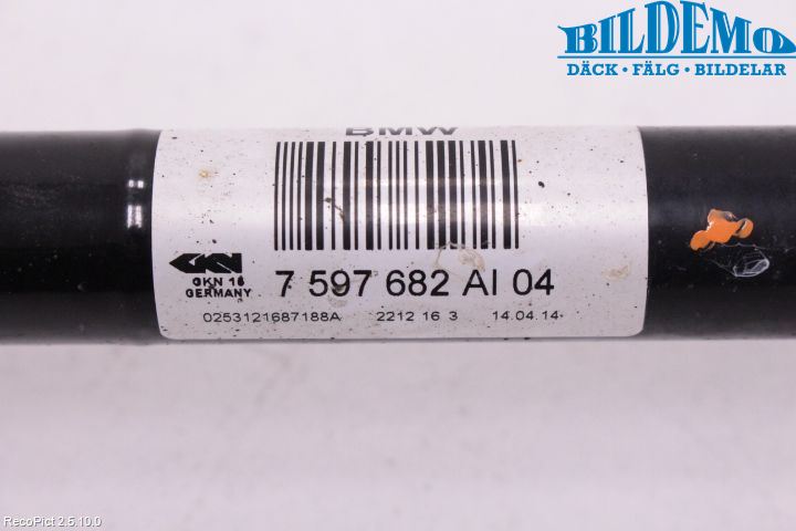 BMW 3 GT F34 13-19 Drivaksel Bak Kompl Høyre