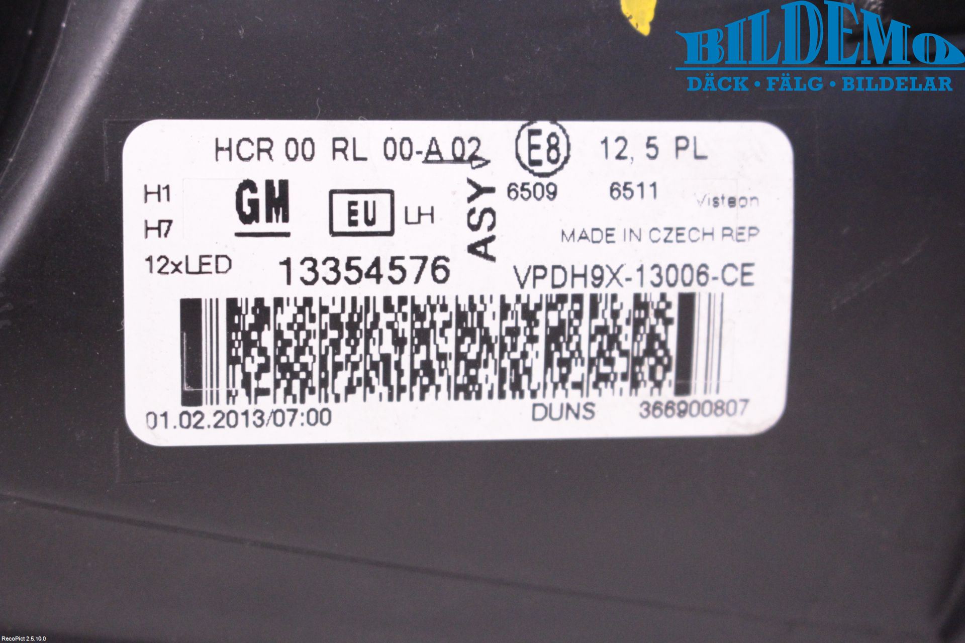 Opel ADAM 13-20 Frontlykt Venstre
