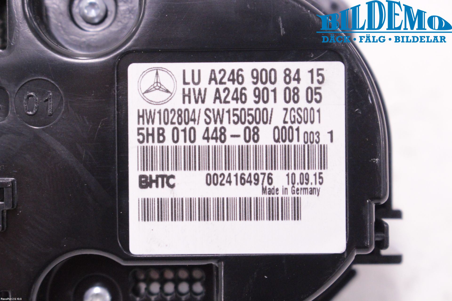 Mercedes-Benz MB CLA-KLASS (C117/X117) 13-19 Varme Ac Betjening-Display