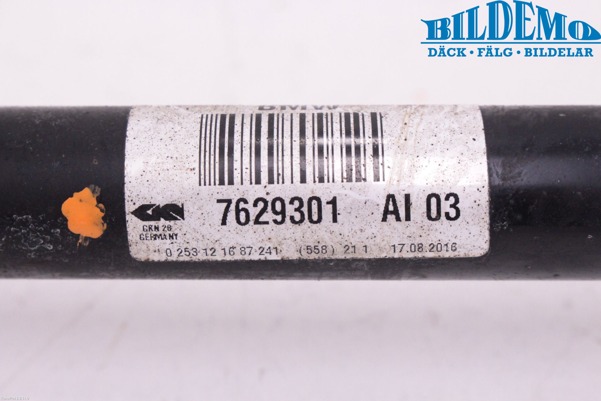 BMW 1 F20/F21 11-19 Drivaksel Bak Kompl Venstre