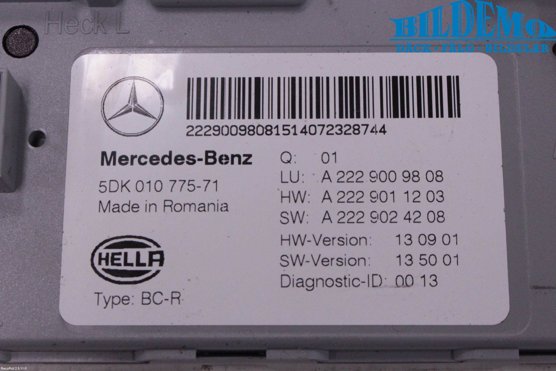 Mercedes-Benz MB C-KLASS (W205) 14-21 Styreenhet Øvrig
