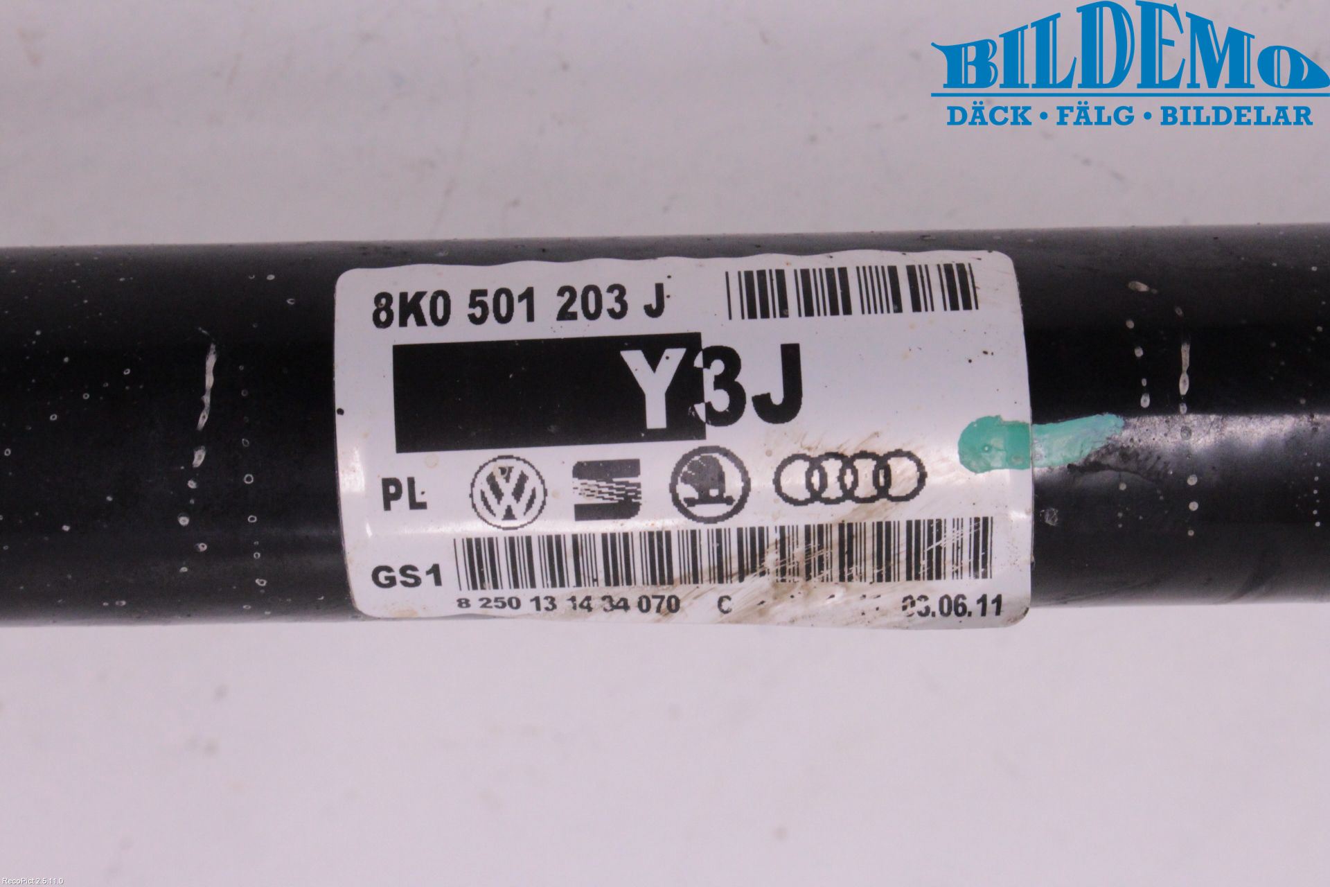Audi A5 07-16 Drivaksel Bak Kompl Høyre