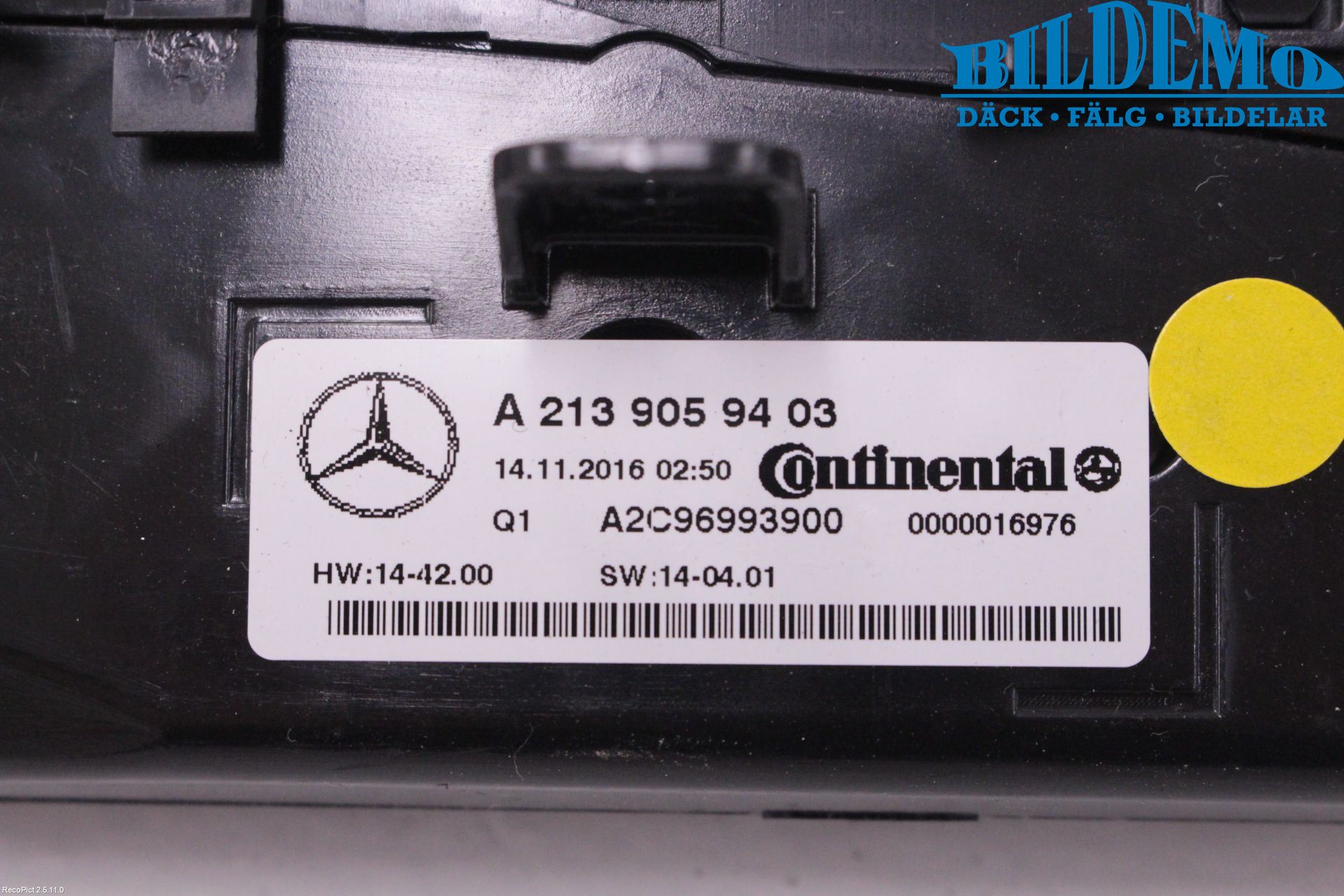 Mercedes-Benz MB E-KLASS (W213) 16-23 Varme Ac Betjening-Display