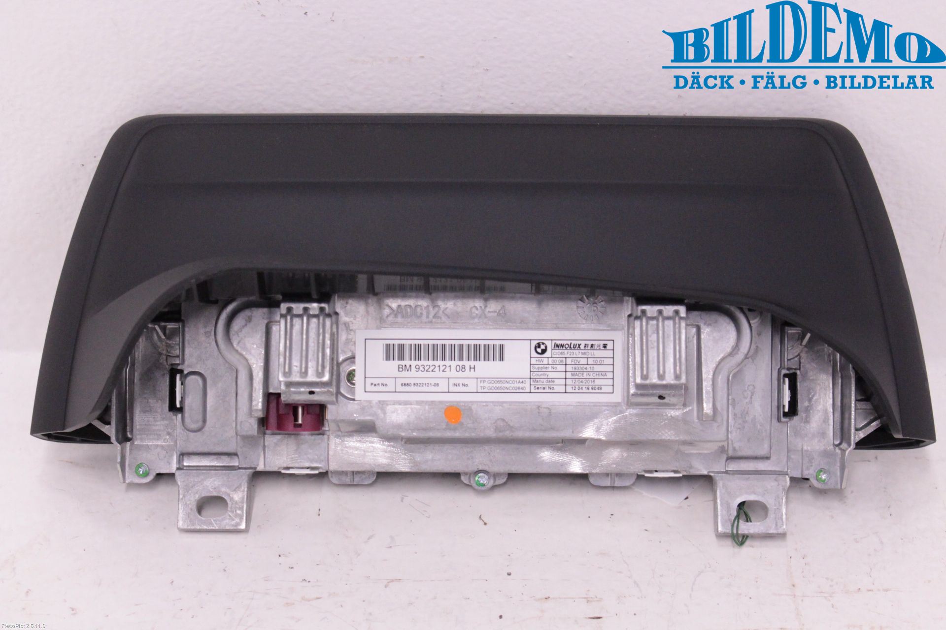 BMW 1 F20/F21 11-19 Instr Skjerm Dvd-Gps-Ac-Tlf