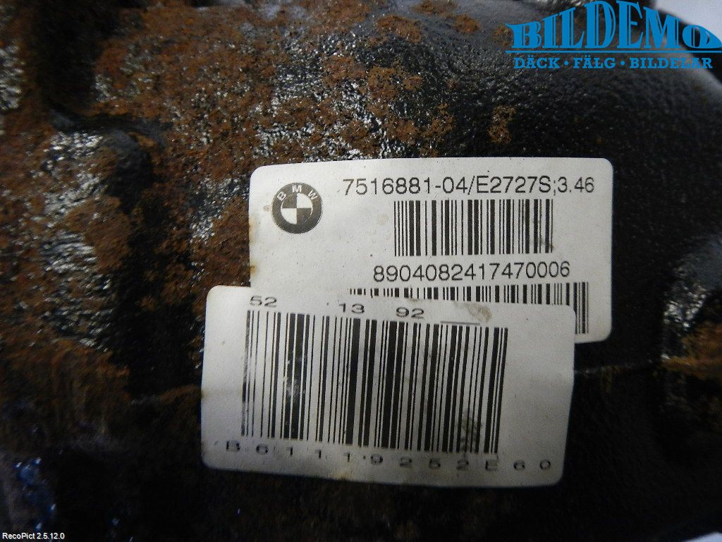 BMW 5 E60/61 Sed/Tou 02-10 Bakaksel Kardang Bak -Diff